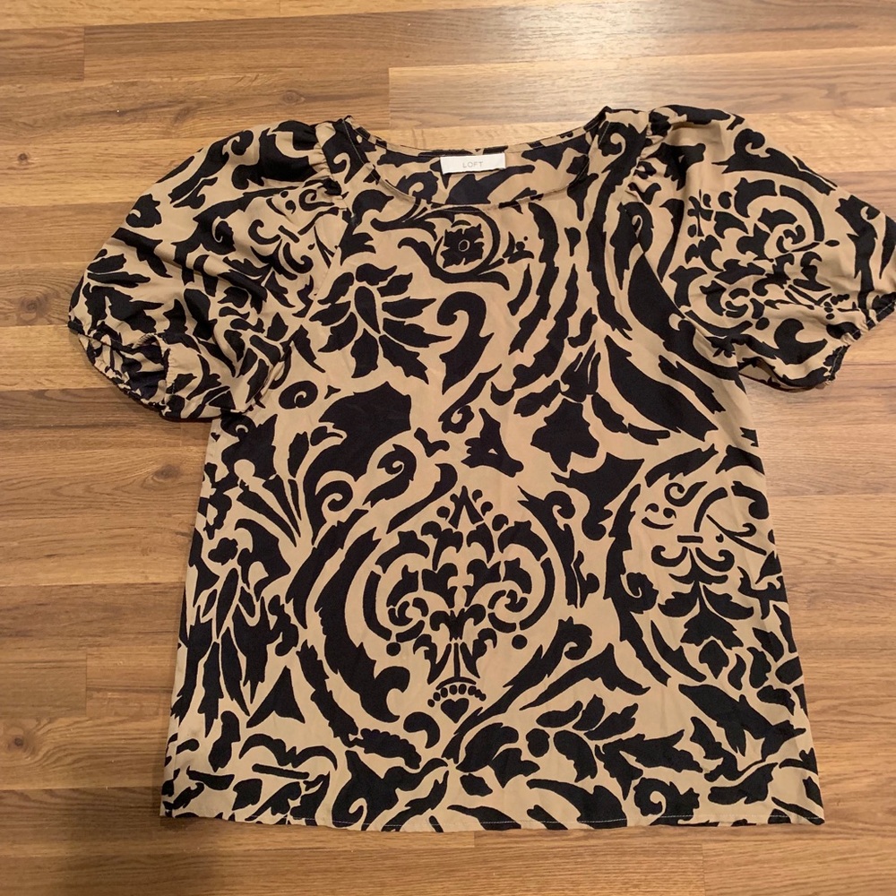 Loft top, size L. Black and Tan